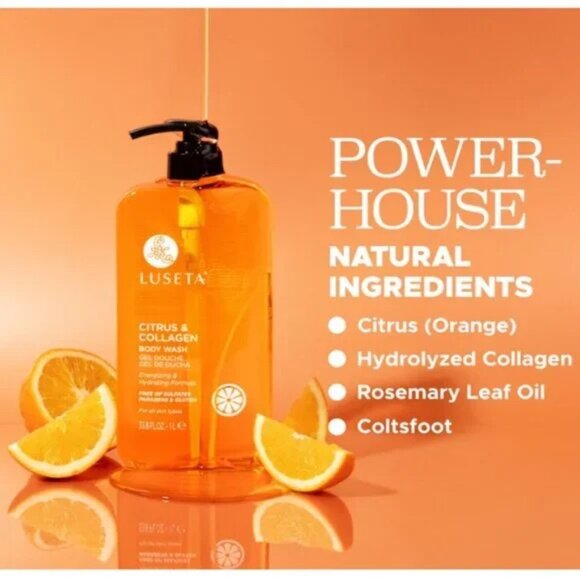 NWT Luseta Citrus & Collagen Energizing Hydrating Body Wash 33.8 fl oz - Picture 9 of 12